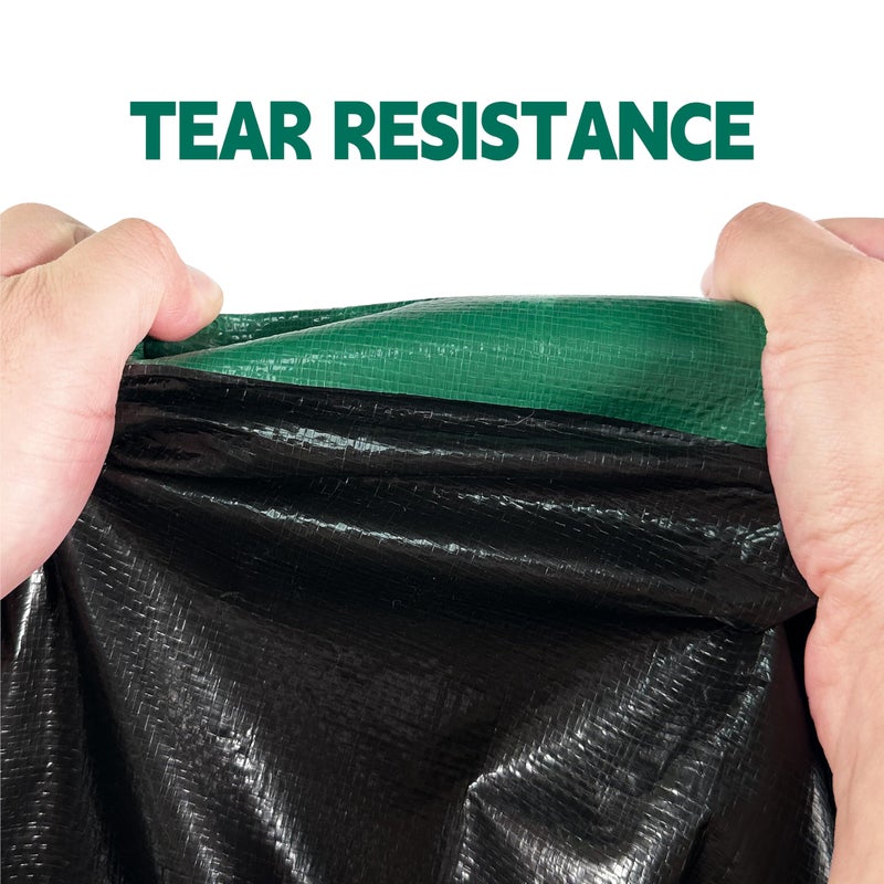 MVPNET Tarp 10x12 ft Heavy Duty 100% Waterproof 10mil,UV Resistant,Durable Grommets and Reinforced Edges Green/Black Tarp for Camping, Swimming Pools,Car Coverage -by MVPNET - Image 5